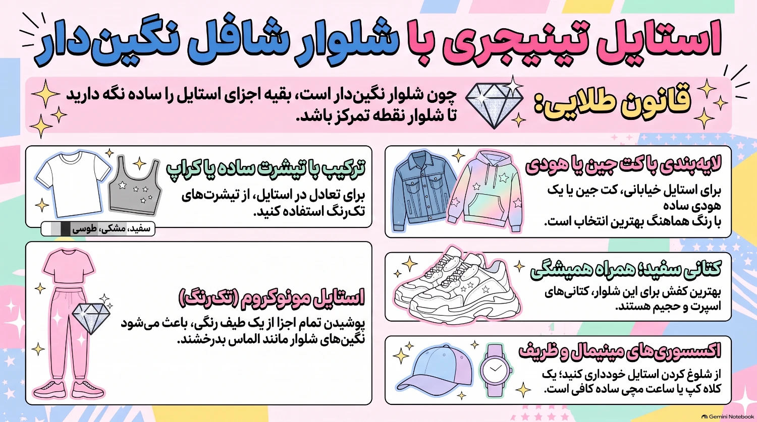 شلوار شافل دار بچگانه